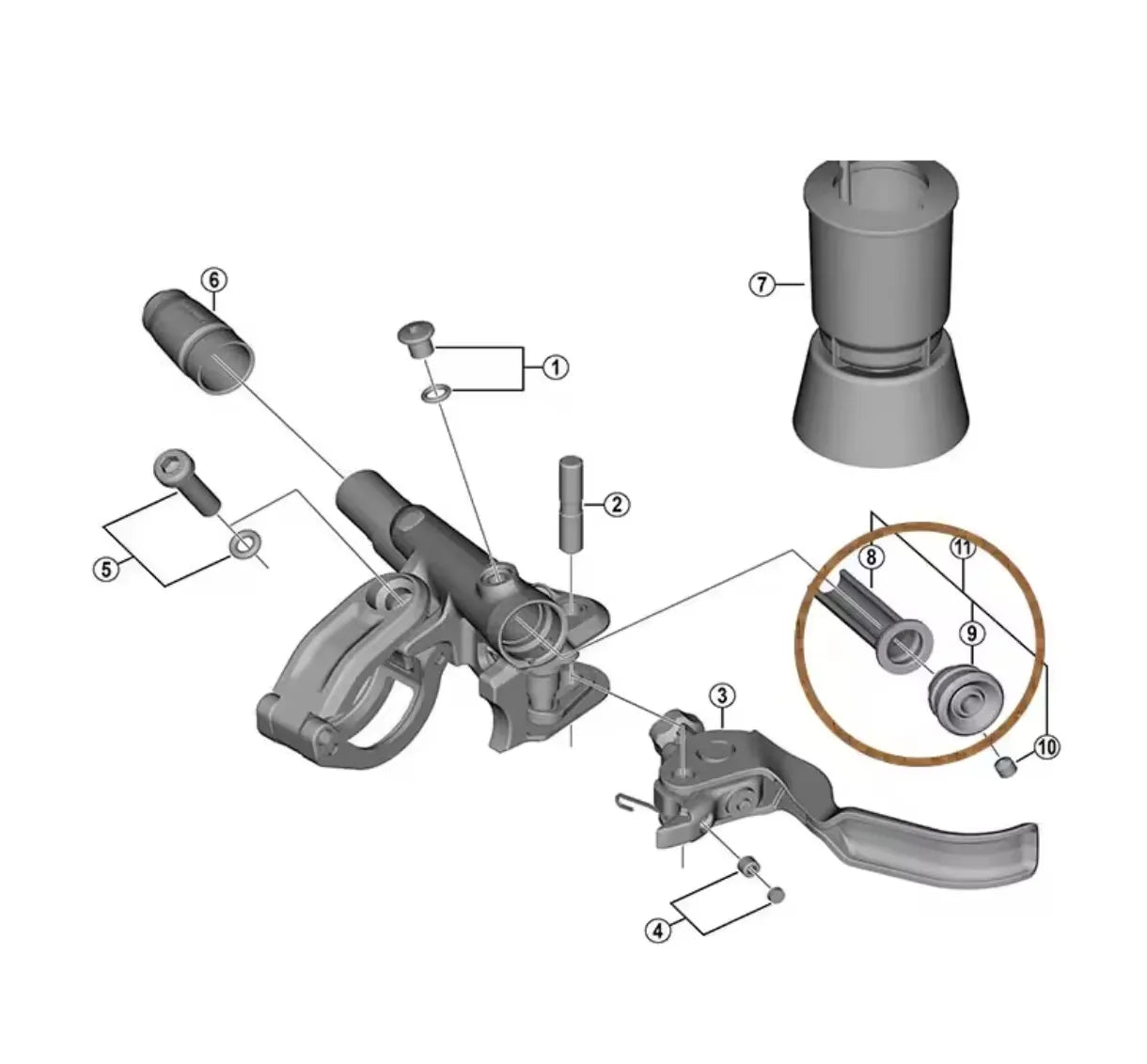 Diafragma de freno Shimano hidráulico